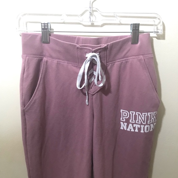 VS PINK Pink XS baseball style sweatpants joggers Victoria’s Secret - Picture 1 of 11